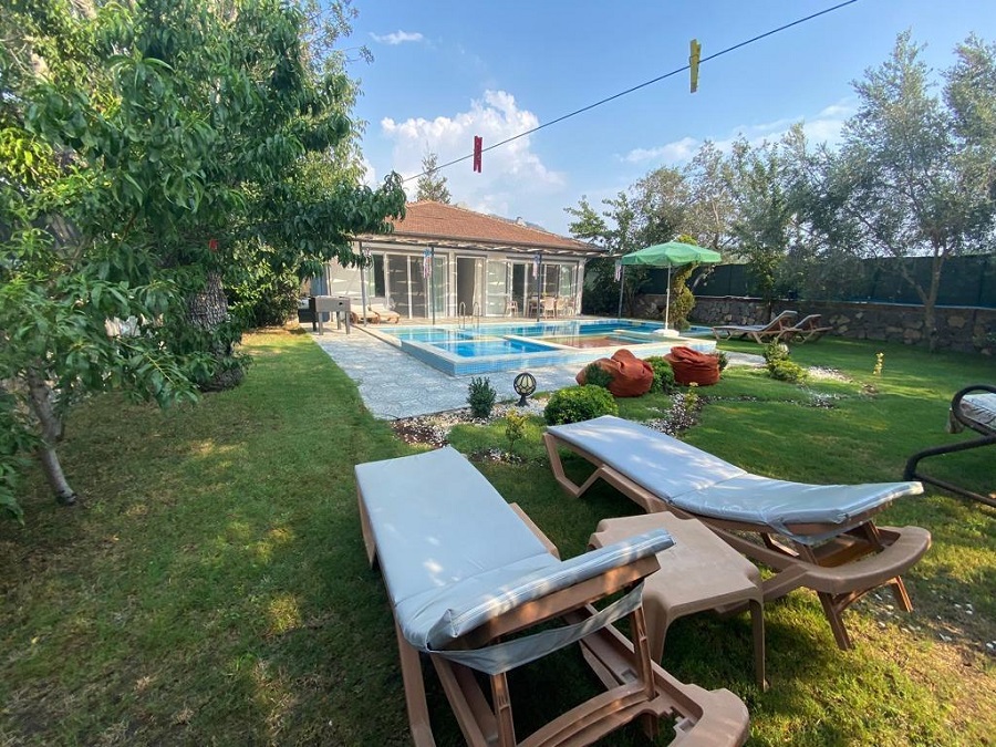 Fethiye Kayaköyde 3+1 Özel Havuzlu Doğa Manzaralı Kiralık Lüks Villa DRM-1796