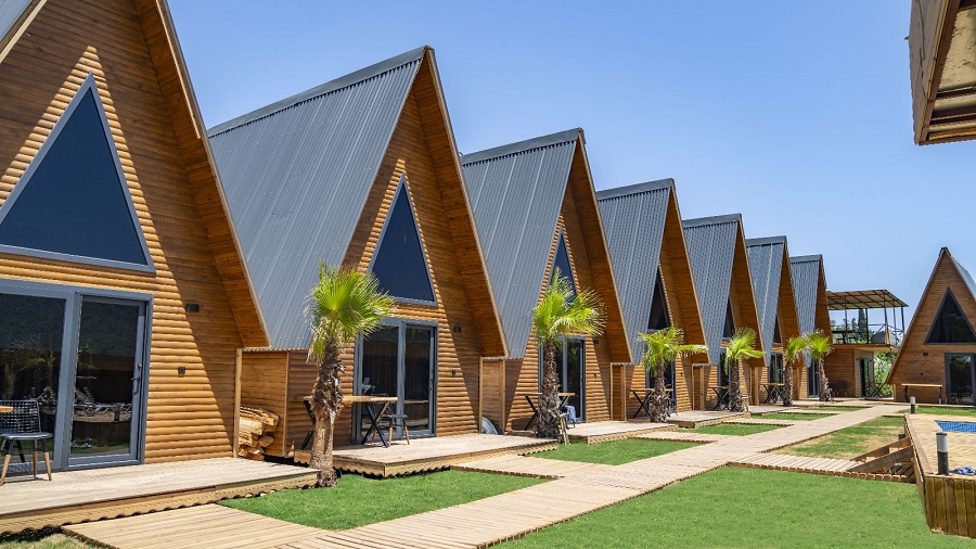 Kumluca Adrasanda 1+1 Ortak Havuzlu Denize Yakın Kiralık Lüks Bungalov DRM-1712