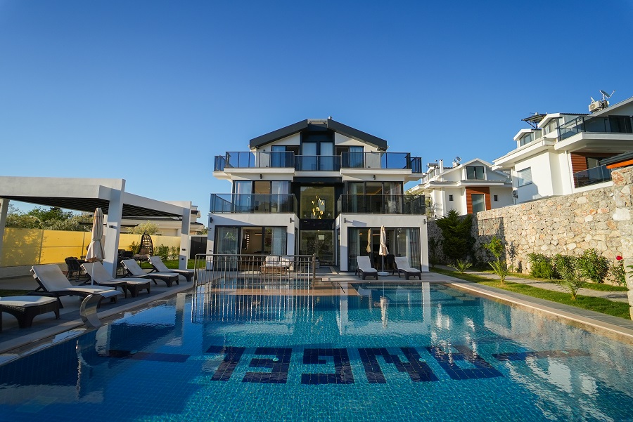 Fethiye Ovacıkda 5+1 Özel Havuzlu Doğa Manzaralı Lüks Kiralık Villa DRM-2126