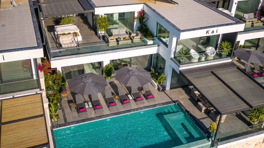 Kalkan Ulugölde 3+1 Özel Havuzlu Deniz Manzaralı Kiralık Lüks Villa DRM-1774