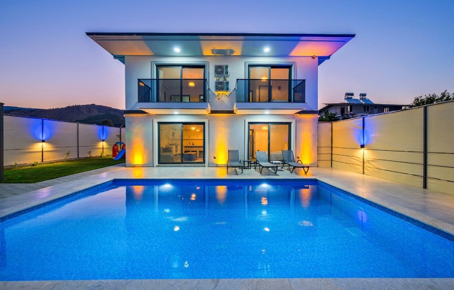 Fethiye Karaçulhada 3+1 Özel Havuzlu Denize Yakın Kiralık Lüks Villa DRM-1772