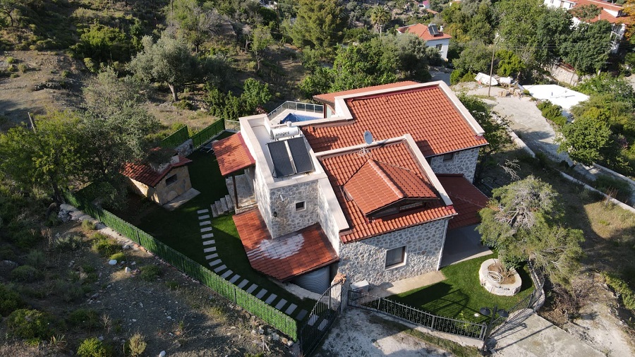 Marmaris Selimiyede 3+1 Özel Havuzlu Deniz Manzaralı Kiralık Lüks Villa DRM-1748