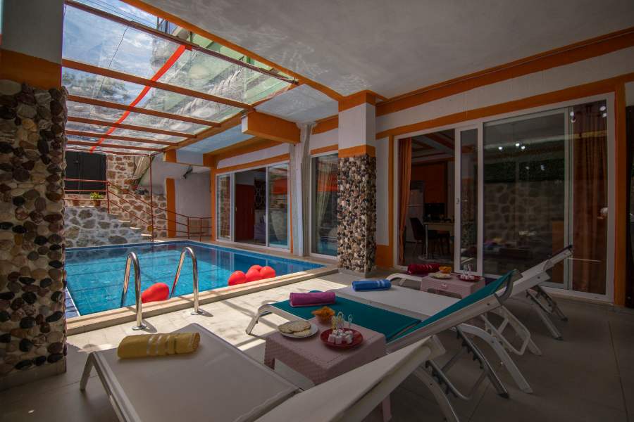 Kalkan Akbelde 2+1 Özel Havuzlu Doğa Manzaralı Kiralık Lüks Villa DRM-2014