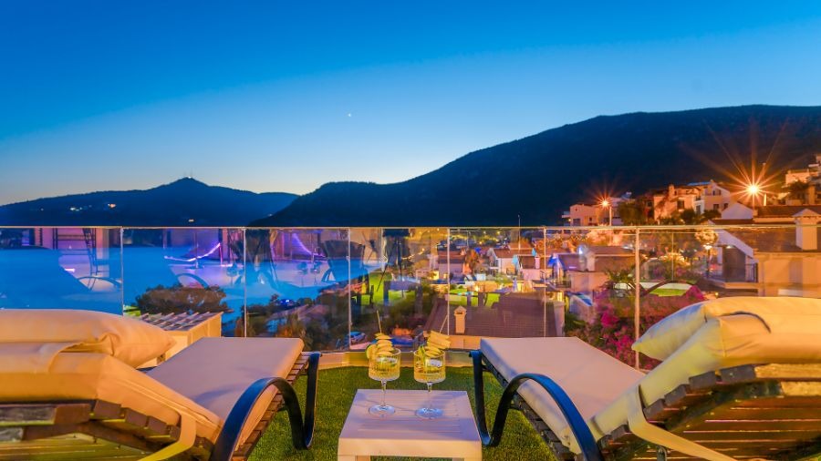 Kalkan Kalamarda 3+1 Özel Havuzlu Deniz Manzaralı Kiralık Lüks Villa DRM-1749