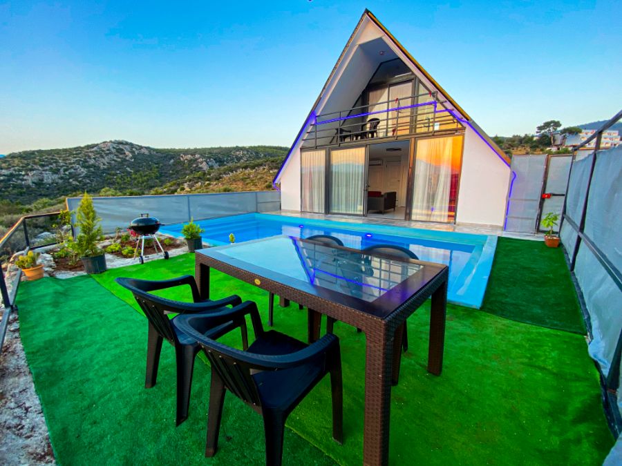 Kaş Patarada 2+1 Özel Havuzlu Doğa Manzaralı Lüks Kiralık Villa DRM-2009