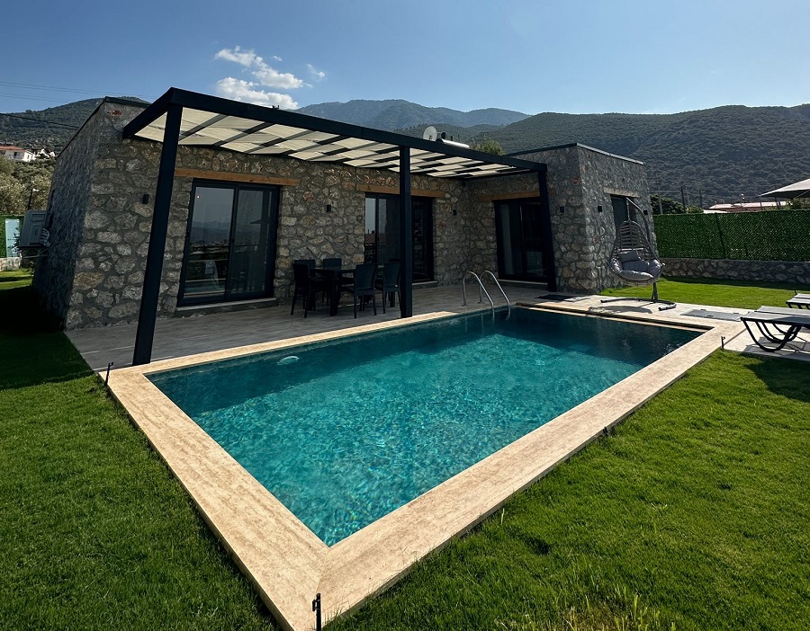 Muğla Fethiye'de 3+1 Özel Havuzlu Denize Yakın Kiralık Villa DRM-1838