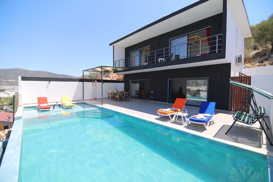 Kalkan Yeşilköyde 2+1 Özel Havuzlu Doğa Manzaralı Kiralık Lüks Villa DRM-2015