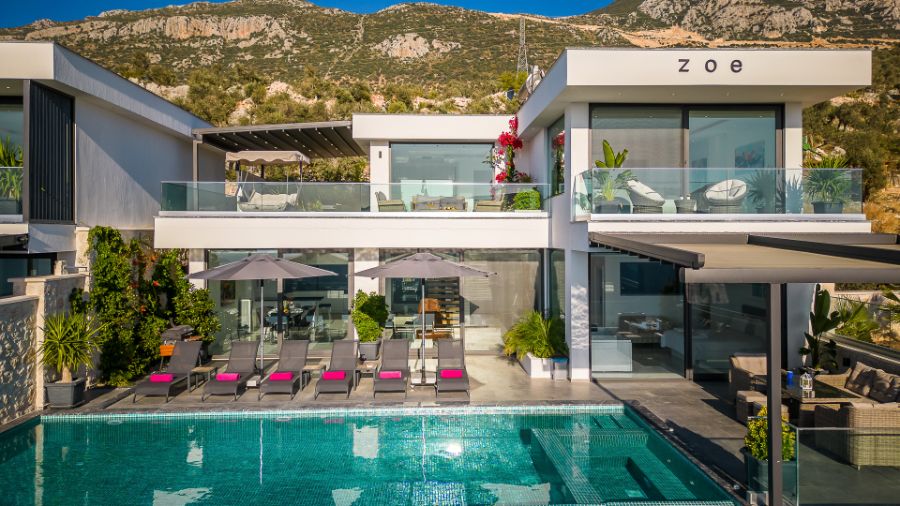 Kalkan Ulugölde 3+1 Özel Havuzlu Deniz Manzaralı Kiralık Lüks Villa DRM-1776