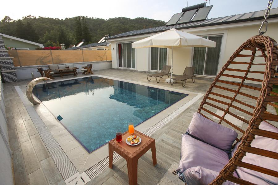 Fethiye Yanıklarda 3+1 Özel Havuzlu Denize Yakın Kiralık Lüks Villa DRM-1859