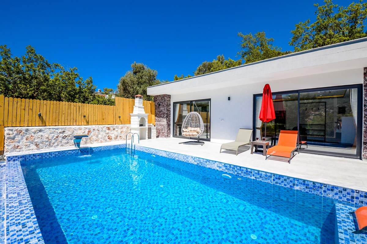 Kaş Patarada 2+1 Özel Havuzlu Doğa Manzaralı Lüks Kiralık Villa DRM-1779