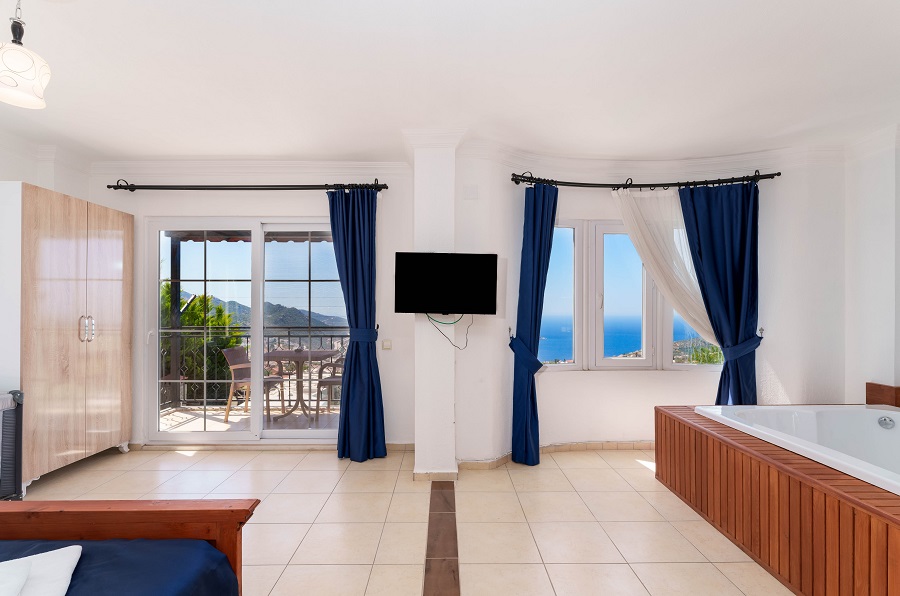 Kalkan Akbelde 4+1 Özel Havuzlu Deniz Manzaralı Kiralık Lüks Villa DRM-1966