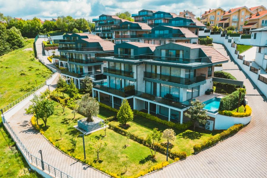 Şile Ahmetliköyde 4+1 Özel Havuzlu Deniz Manzaralı Kiralık Lüks Villa DRM-1707